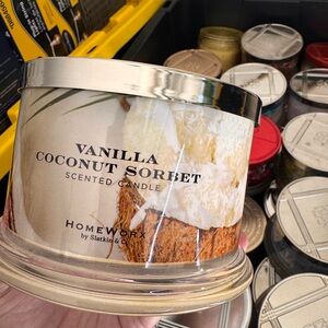 Homeworx Vanilla Coconut Sorbet Scented Candle - Cream